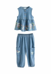 Next - REGULAR FIT - EMBROIDERED AND SET - Stoffhose - denim Thumbnail-Bild 1