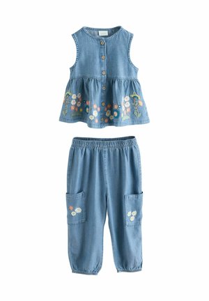 Next, REGULAR FIT - EMBROIDERED AND SET - Pantalon classique - denim