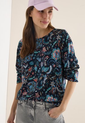 GEMUSTERTE  - Bluse - blau