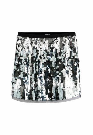 SEQUIN REGULAR FIT - A-linjekjol - black white