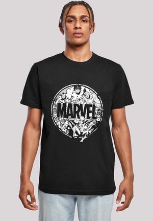 MARVEL COMICS LOGO CHARACTER INFILL - T-shirt print - black