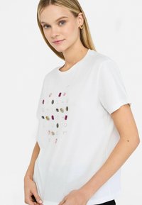 LIU JO WITH APPLIQUÉS - T-shirt con stampa - white