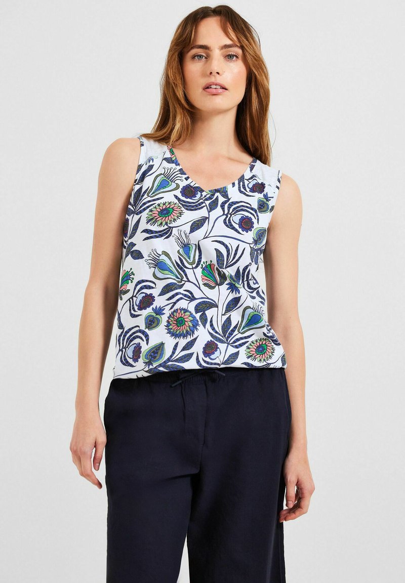 Cecil B321632 Top con Elemento Decorativo, Fresh Apple Green, S Donna