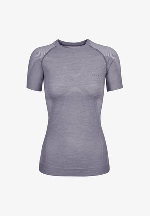 FALKE, WOOL-TECH LIGHT WARM AND COLD TEMPERATURES - Print T-shirt - grey-heather