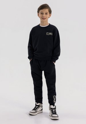 CREW NECK AND JOGGERS SET - Trenirka - black