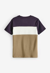 Next BLOCK SHORT SLEEVE - Apdrukāts T-krekls - purple white