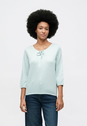 STRIPED BLOUSE WITH STRING - Bluză - blue haze