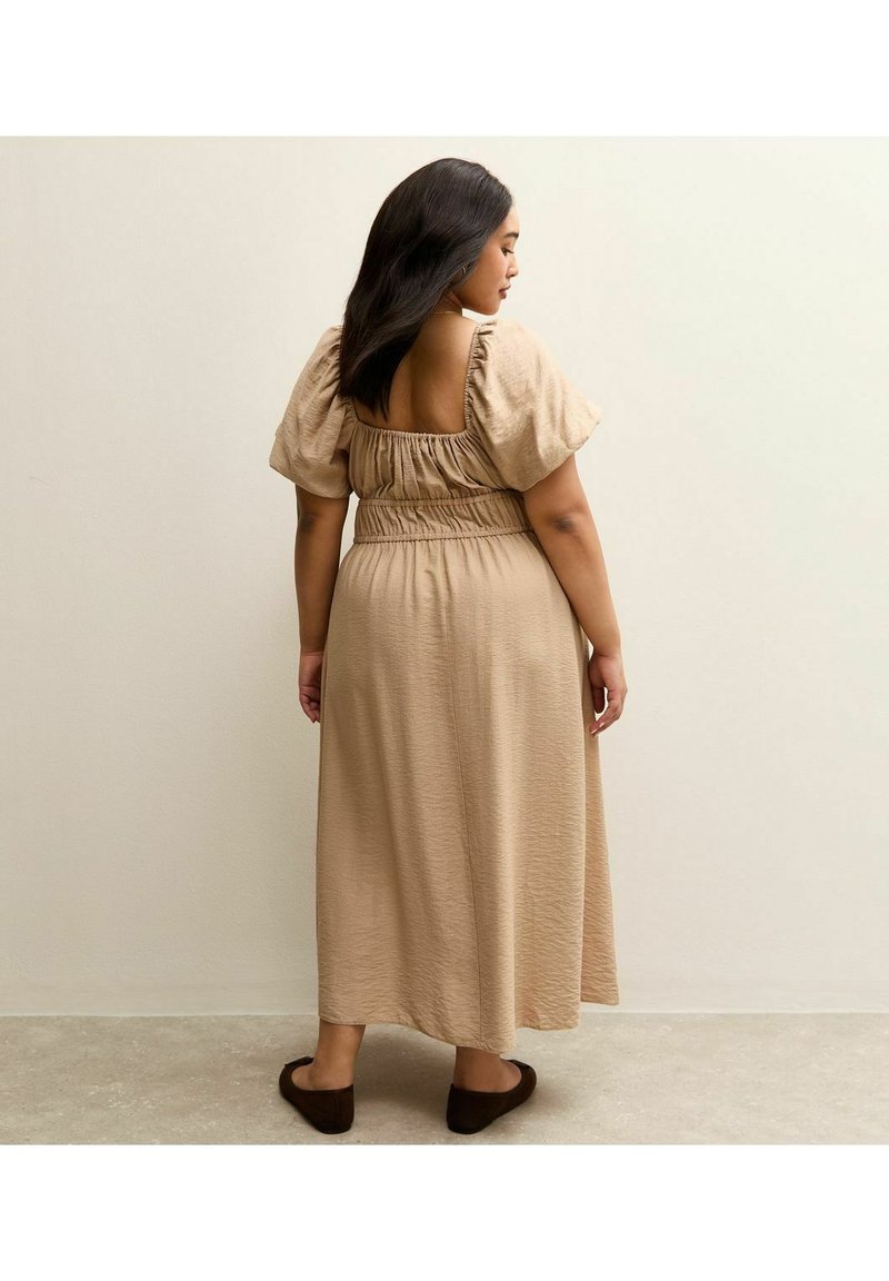 New Look Curves CURVES MILKMAID MIDI - Maxi dress - camel - Zalando