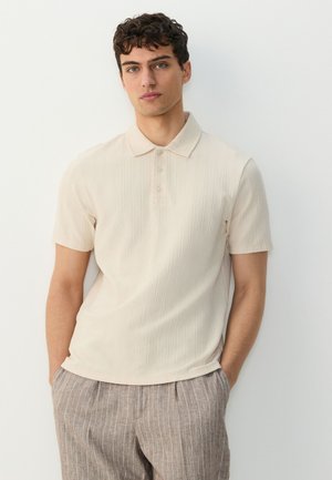 Next REGULAR FIT - VERTICAL TEXTURED - Polo shirt - ecru