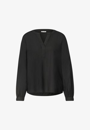Street One, SPLIT NECK TUNIKA - Blouse - black