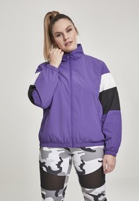 Urban Classics LADIESCRINKLE TRACK  - Vjetrovka - ultraviolet/blk/wht