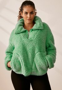 Next BORG HALF ZIP - Fliisdžemper - green