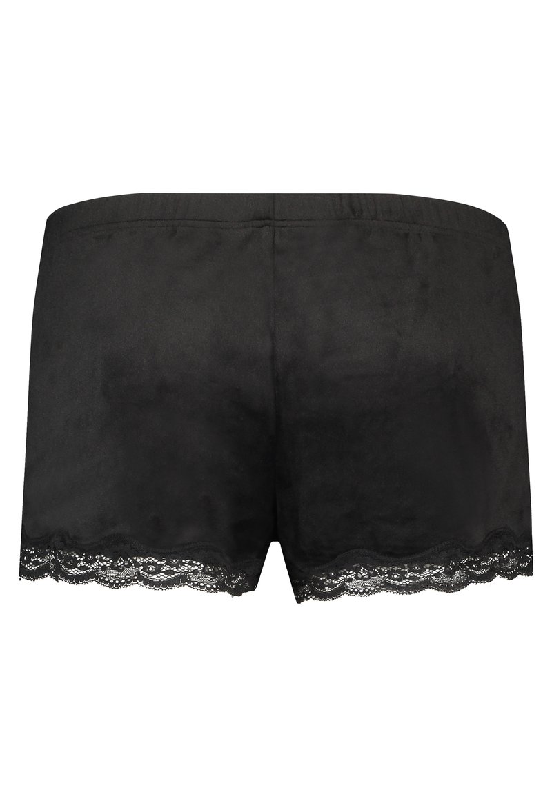 Pyjama Velours Noir Hunkemöller - Ensemble Haut + Short Taille M, Motif Lune, Neuf Avec étiquettes