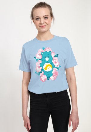 CARE BEARS WISH FLOWERS - T-shirt med print - light blue