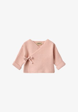 Wheat, KNIT WRAPAROUND L/S SIVA - Kardigán - powder