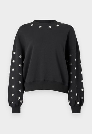 STUDDED - Ikdienas džemperis - black/silver-coloured