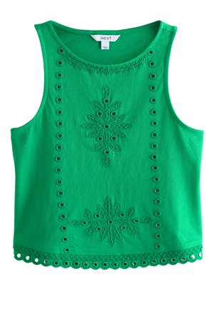 Next, REGULAR FIT - MIRROR EMBELLISHED SLEEVELESS TOP  . - Débardeur - green