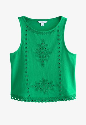 Next, REGULAR FIT - MIRROR EMBELLISHED SLEEVELESS TOP . - Débardeur - green