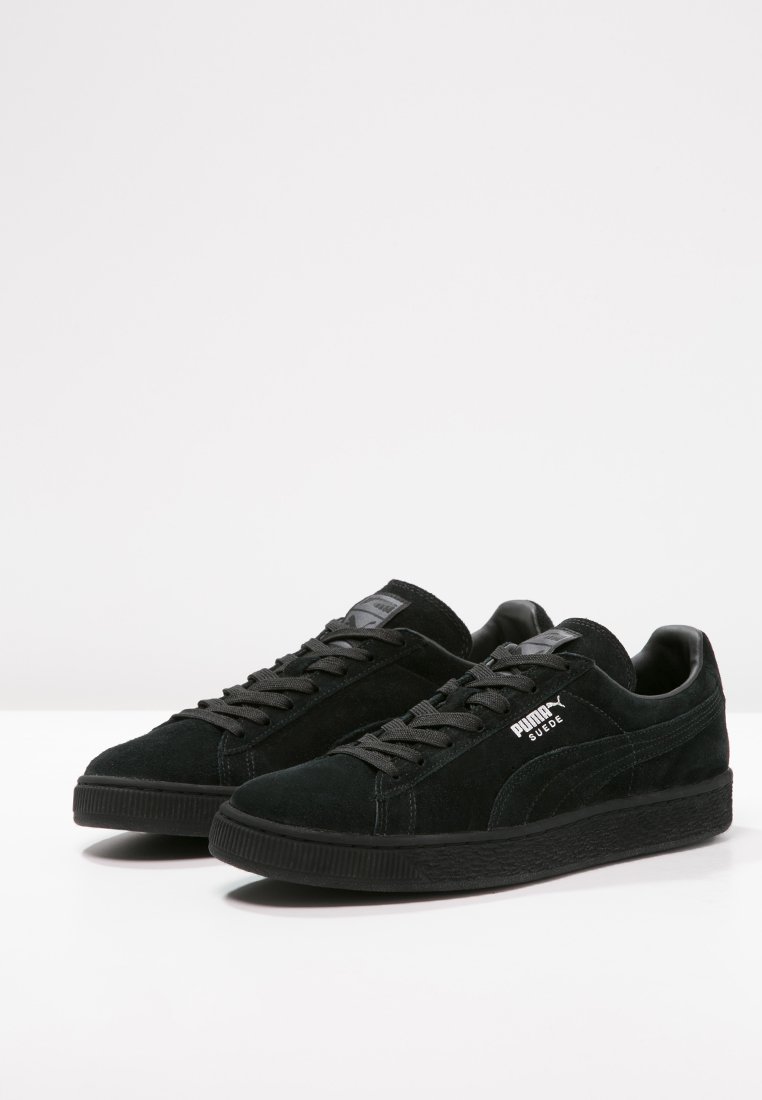 puma suede black mono