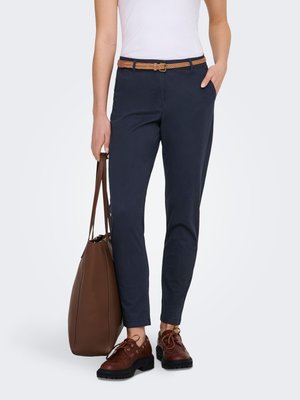 JDY, TROUSERS JDYCHICAGO WIDE LEG FIT TROUSERS - Nohavice chinos - night sky