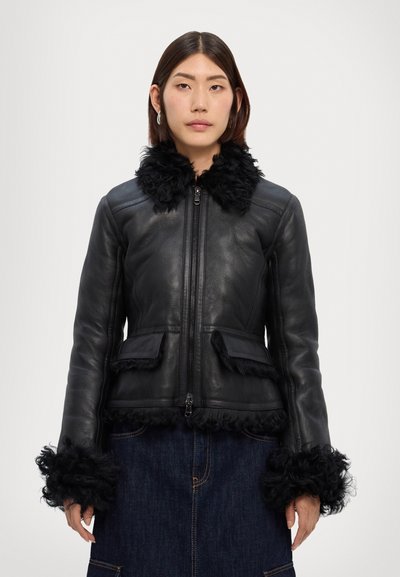 REMAIN JACKET - Leren jas - black