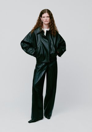 IVY OAK LAILA - Leather jacket - black