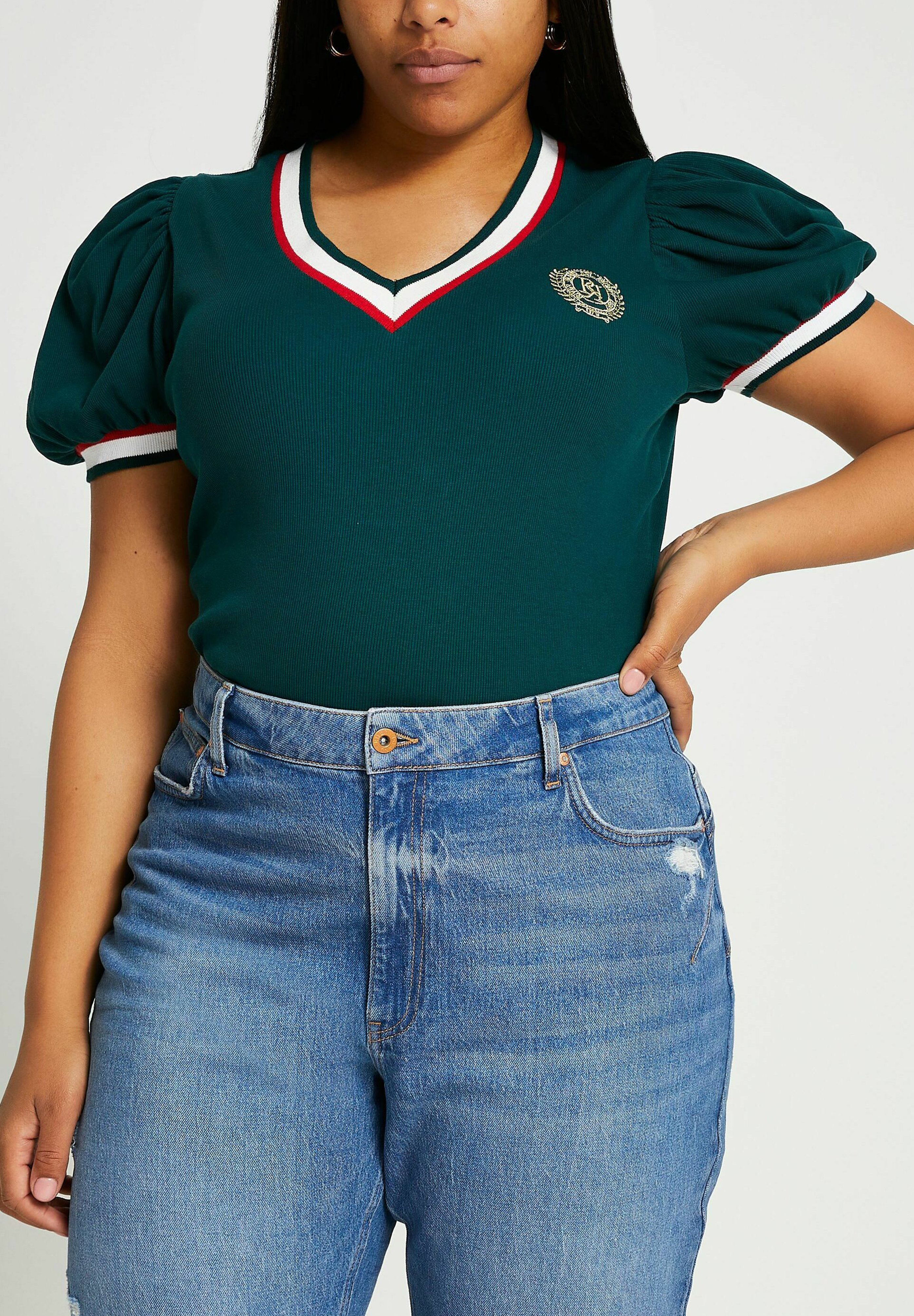 River island v neck t shirt Clearance