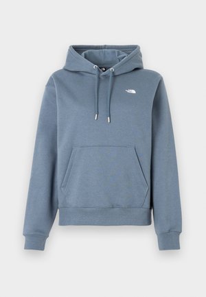 Hoodie w kolorze jasnoniebieskim, wykonany z mieszanki bawełny. Posiada kieszeń typu kangur na przodzie, kaptur ze sznurkiem oraz małe logo na piersi.
