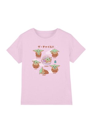 THE MANDALORIAN GROGU CUTE TRAITS JAPANESE - T-Shirt print - pink