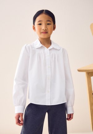 Next, LONG SLEEVE PRETTY COLLAR SCHOOL SHIRT - Button-down blouse - white