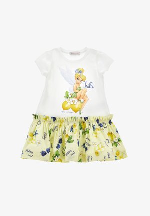 Monnalisa, STAMPA TRILLI - Vestito di maglina - bianco