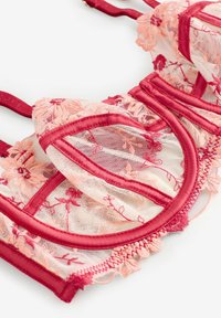 EMBRODIERY NON PADDED - Balkonet - red coral