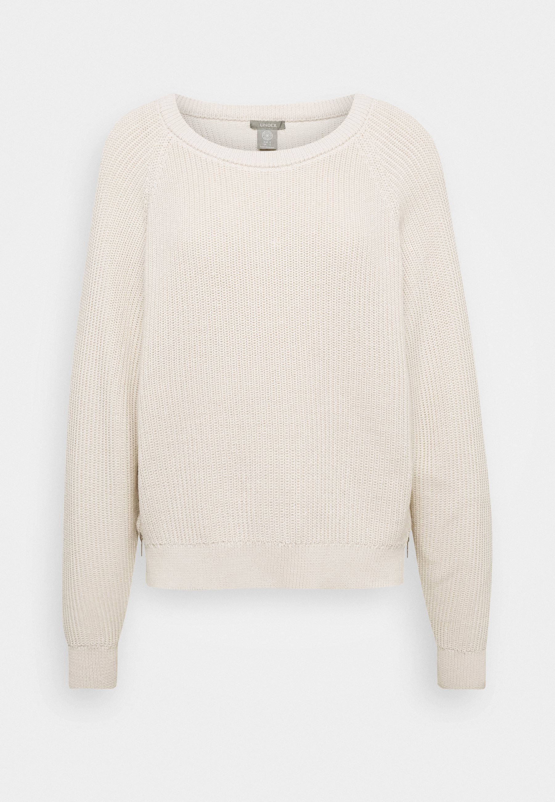 Lindex TINDRA Stickad tröja light dusty white Zalando.se Stickad tröja med blommor | Lindex