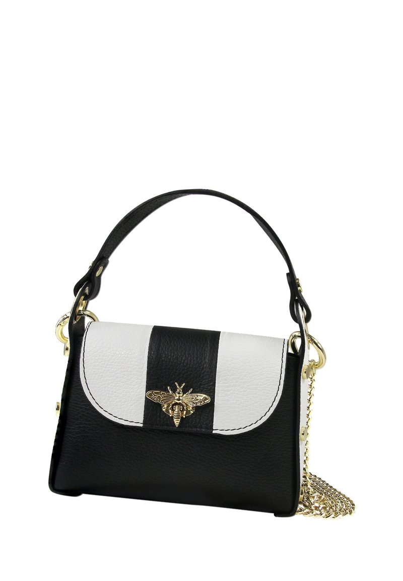 DrachenLeder Handtas - schwarz weiß