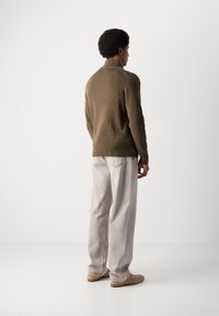 Lindbergh ZIP CARDIGAN - Neuletakki - olive