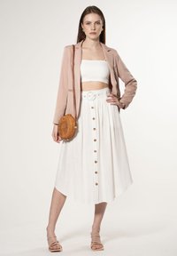 INFLUENCER BUTTON-THROUGH - Plooirok - white
