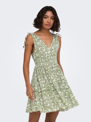 ONLY, ONLFERNANDA LIFE S/L DRESS WVN NOOS - Rochie de zi - hedge green