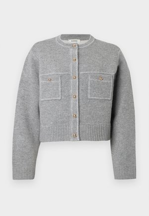 sandro CROP SURPIQURES - Kardigan - gris