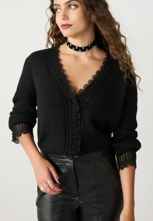 Next DETAIL TRIM - Strickjacke - black