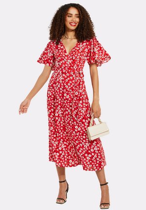 MALIKA - Robe de jour - red ditsy