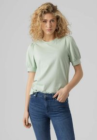 Vero Moda - KERRY O-NECK - Blūze - silt green Miniatūras attēls 1