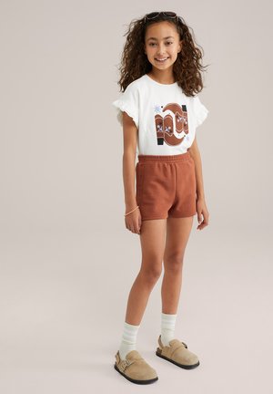 Nyomott mintás póló - off-white