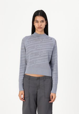 POINTELLE TEXT  - Striktrøje - dim grey