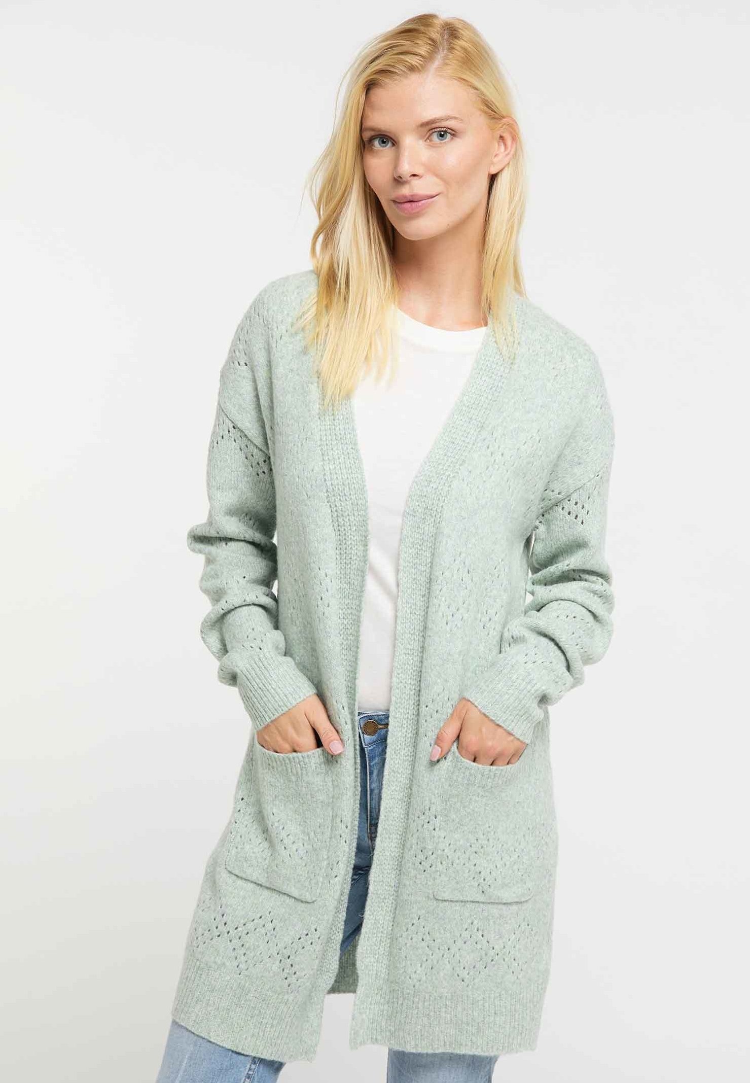 usha Cardigan - mint melange/mint 
