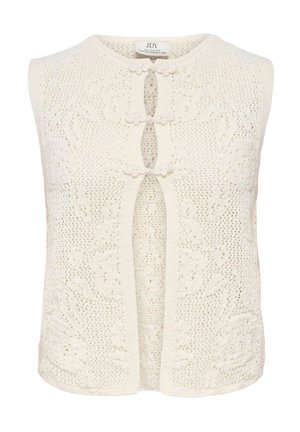 JDY STRICKJACKE JDYCHRISTA STRICKJACKE - Gilet - egret
