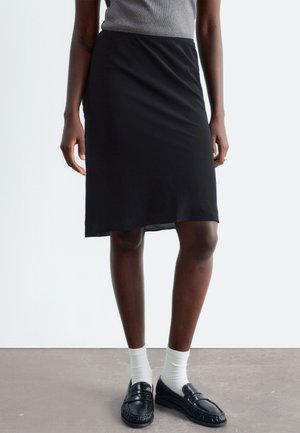 & OTHER STORIES, & OTHER STORIES SLIP MIDI SKIRT - A-line skirt - black