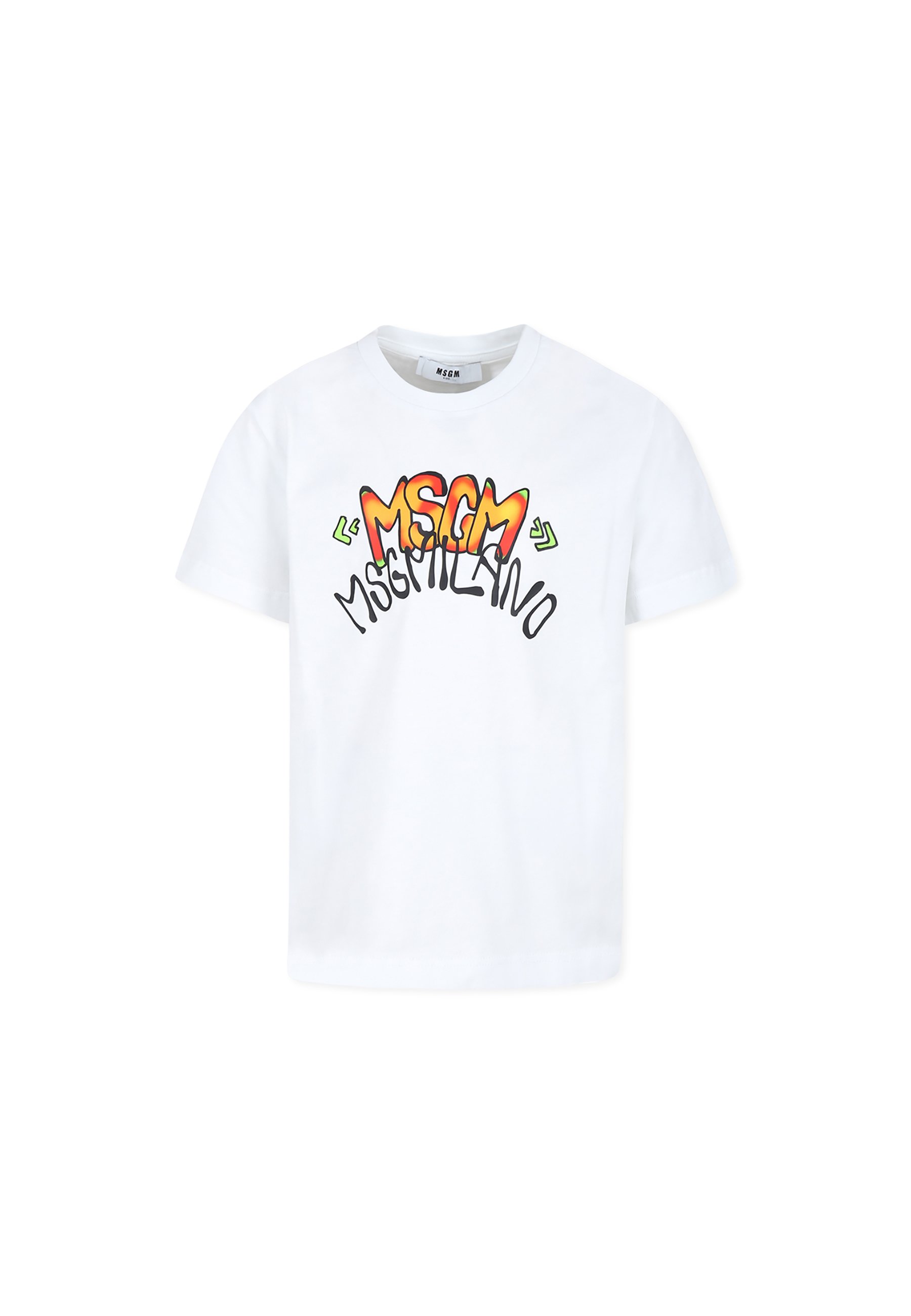 MSGM - T-shirt z nadrukiem/biały - Zalando.pl