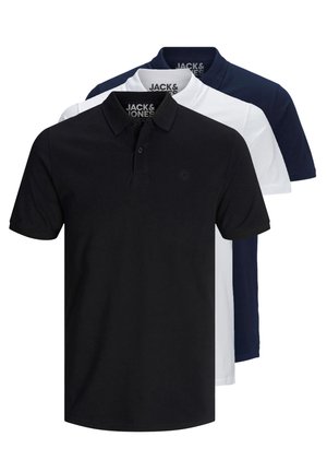 3 PACK BASIC - Poloshirt - black/white/navy