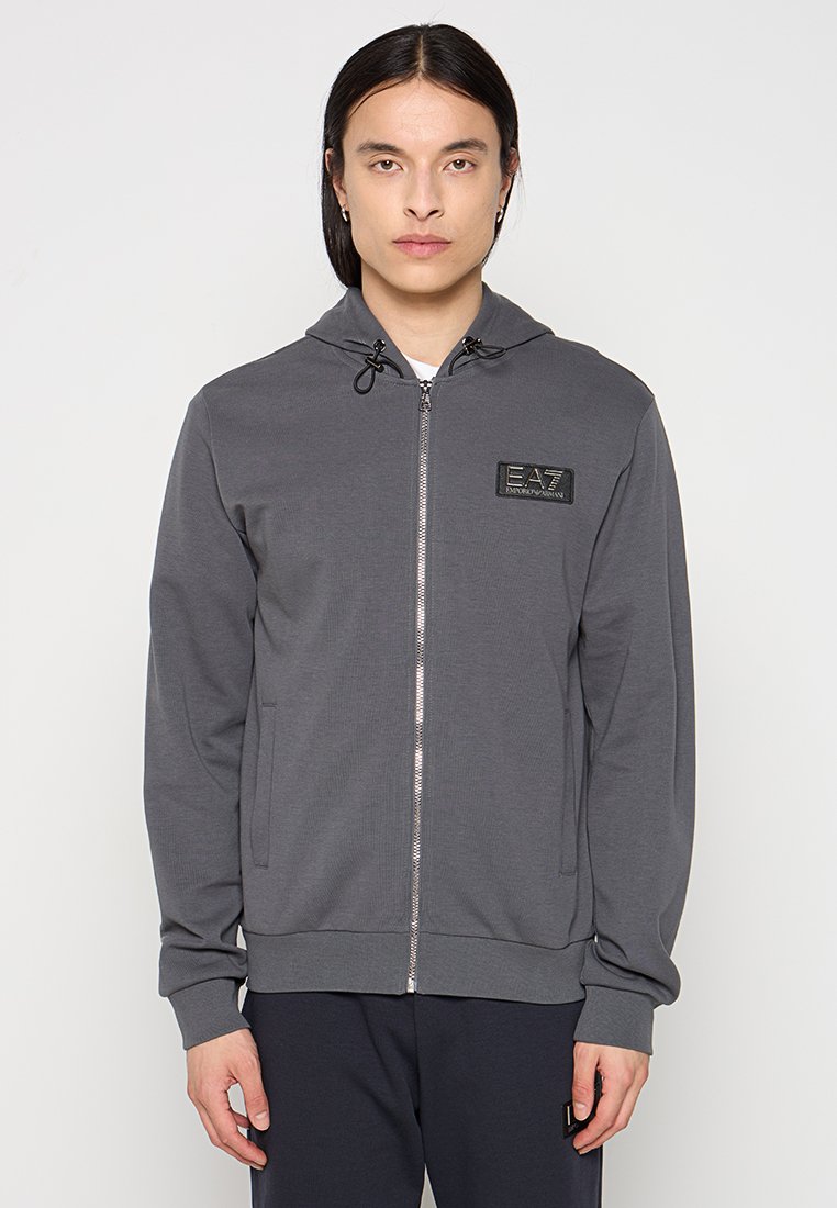 EA7 Emporio Armani Sweater met rits grijs EA7 Emporio Armani Sweater met rits grijs