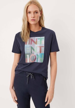 Print T-shirt - navy placed print